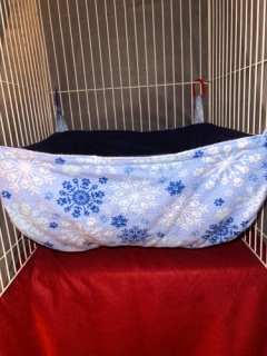 Snowflakes Pawprint Jumbo Ferret Basket Hammock