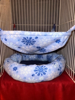 Snowflakes Pawprint FerretDen Set Cage Set Ferret bedding