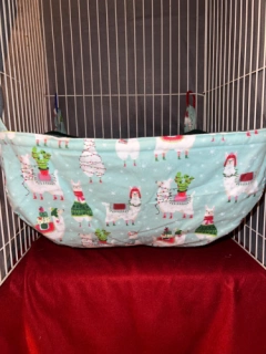 Christmas Llamas Jumbo Ferret Basket Hammock