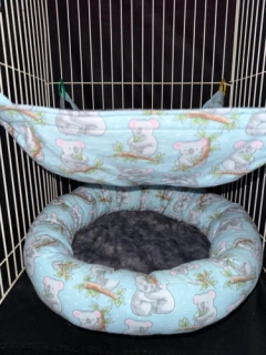 Cute Koala Bear Print FerretDen Set Cage Set Ferret bedding