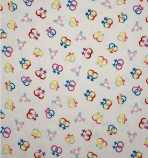 Pride Symbols flannel fabric