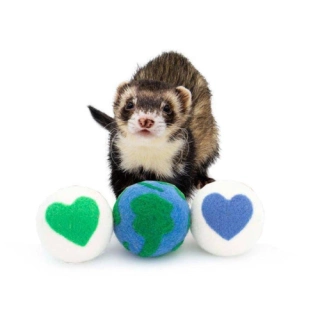 Ferret Stashing Balls (Earth/Hearts) - Set of 3