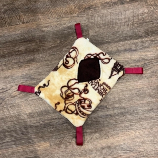 READY TO SHIP // Harry’s Map Hiding Hole Hammock - Shelf Hammock - Cage Acessories for small pets