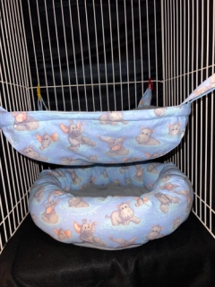 Baby Elephants and Hippopotamus Print FerretDen Set Cage Set Ferret bedding