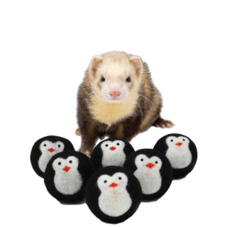 Ferret Stashing Balls (Penguins) - Set of 6