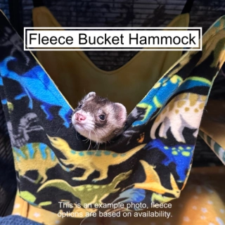 Fleece Bucket Hammock for Ferrets and Other Small Pets