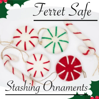 Ferret Holiday Stashing Ornaments - Set of 6