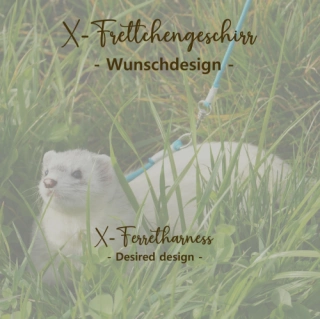 X - Frettchengeschirr | Wunschanfertigung | Geschirr für Frettchen | stufenlos verstellbar | Frettchenwelpen Geschirr | Frettchen Geschirr