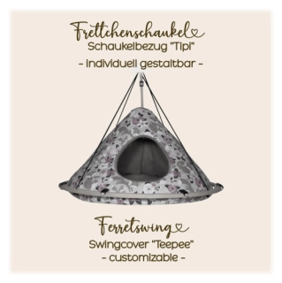 Tipi Frettchenschaukel Bezug | Wunschanfertigung | Schaukel für Frettchen | Frettchen Höhle