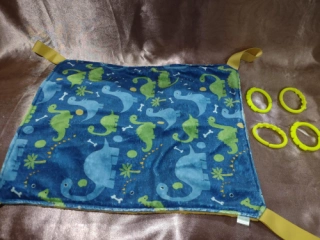 Super soft Fleece Ferret Hammock/Safety Hooks 12" x 15" Dinosaur Palm Trees #B4