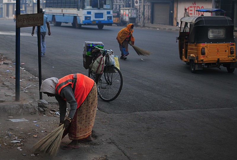 Who invented the street sweeper image
