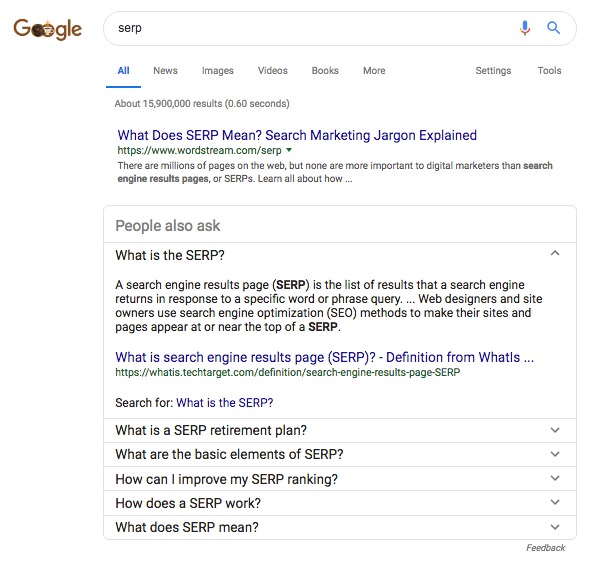 When researching a keyword or long-tail phrase’s current landscape:
