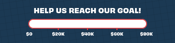 Fundraising thermometer - help us reach our $80,000 goal!