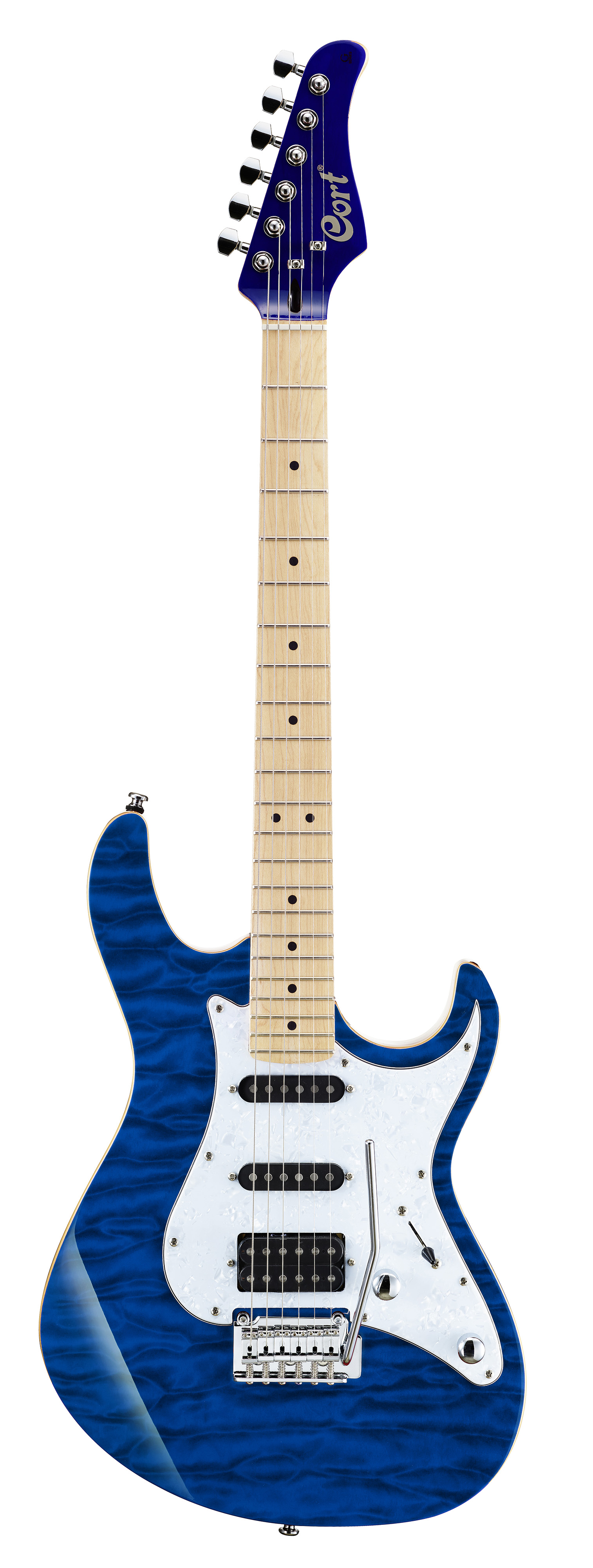 Cort G250 DX Trans Blue American Basswood Bdy Mpl Neck