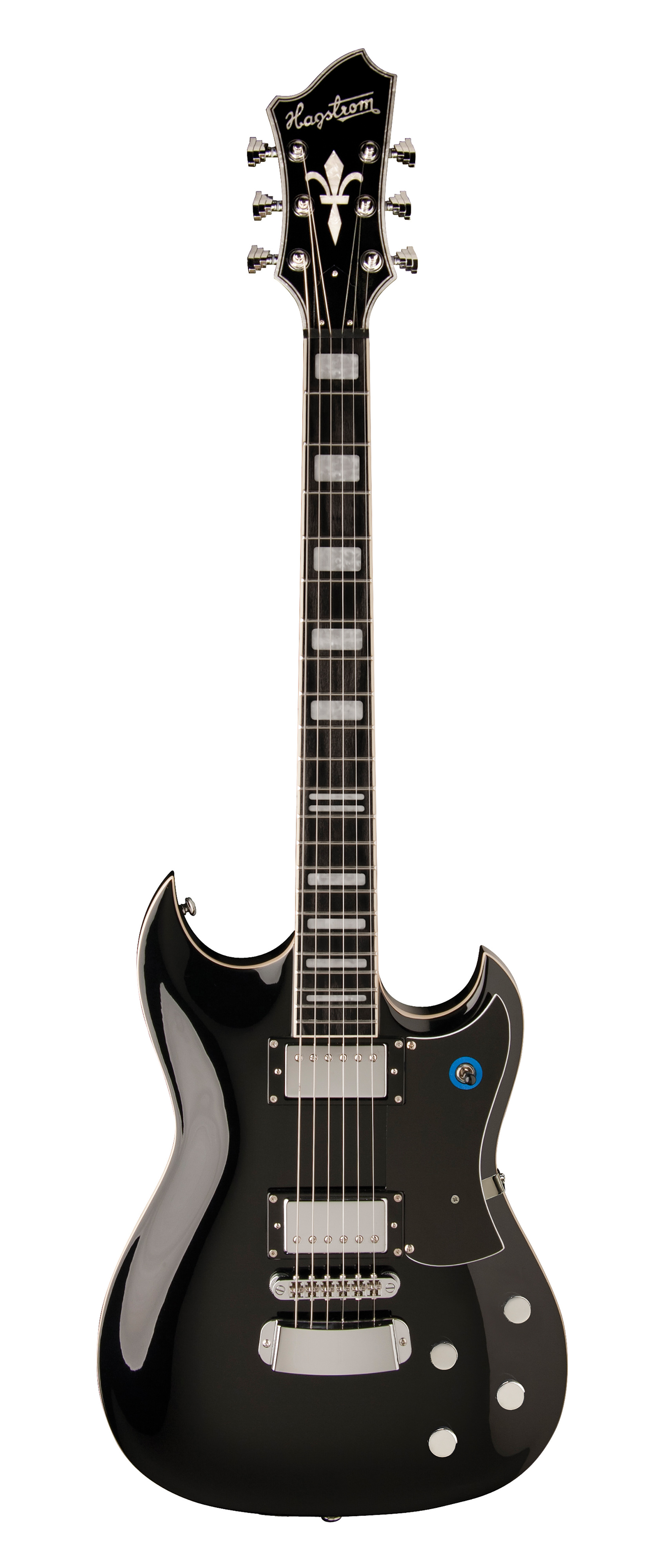 Hagstrom PASS-BLK Pat Smear Signature Model Electric Guitar. Black