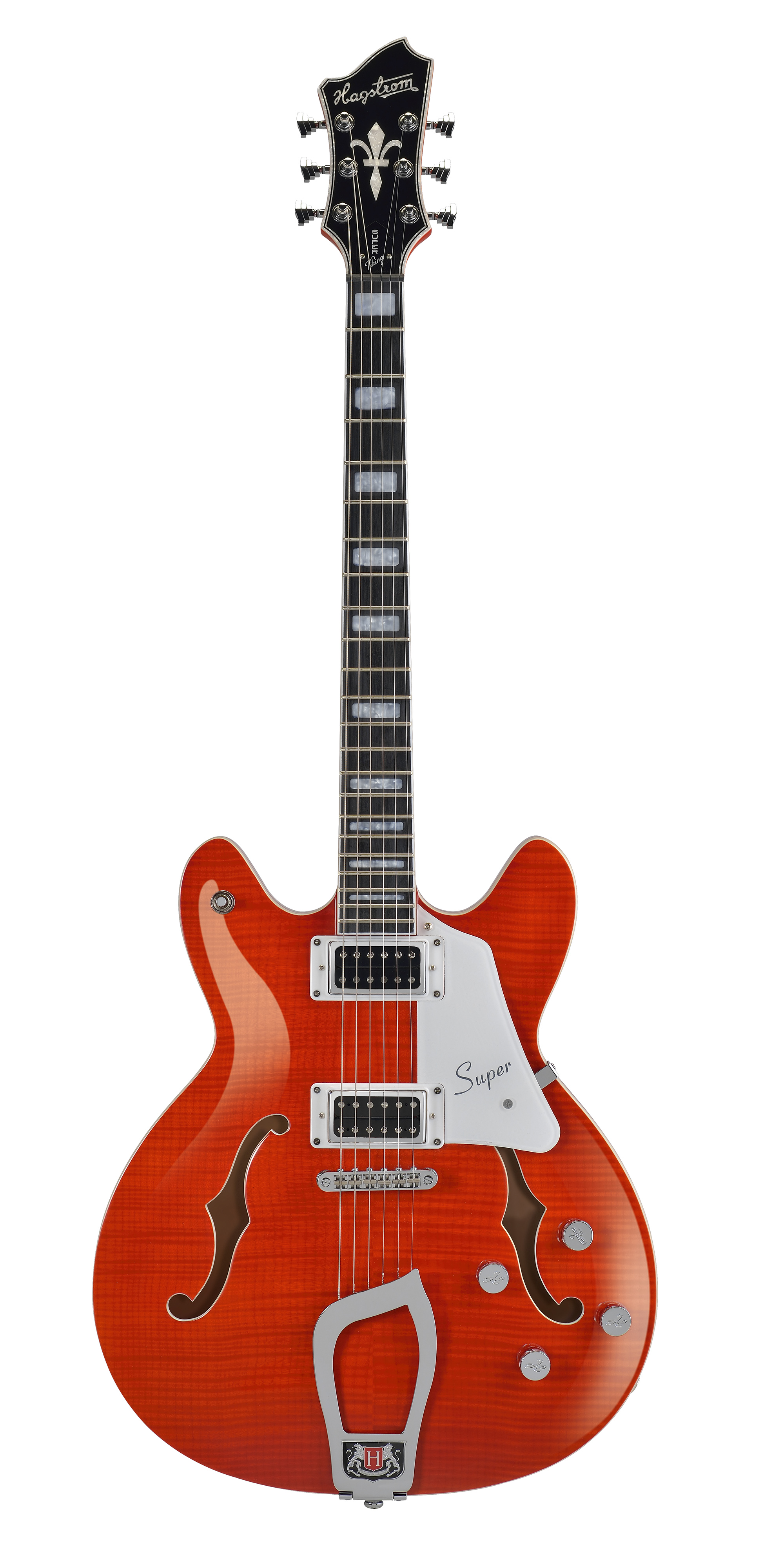 Hagstrom UVIK-MDE Super Viking Electric Guitar. Mandarin Flame