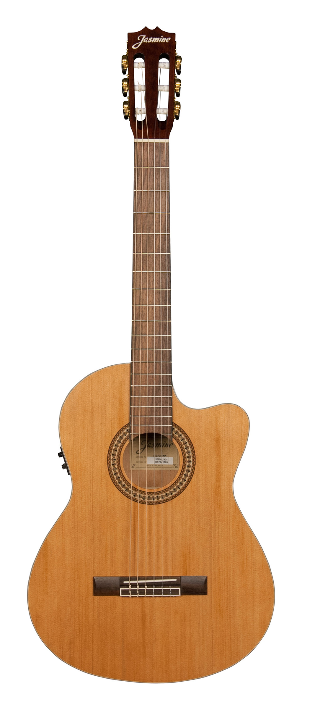 Jasmine JC27CE-NAT Nylon String Acoustic Electric Classical Guitar