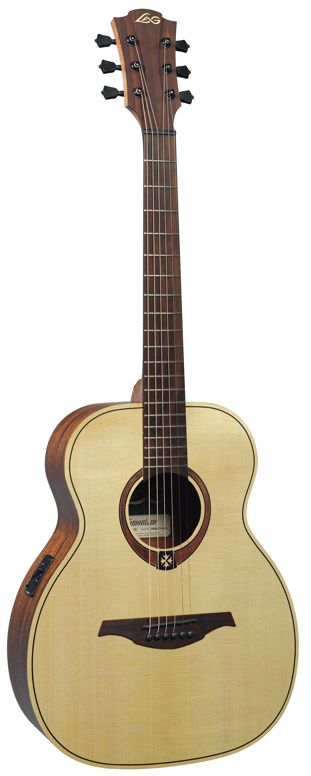 LAG TRAVEL-SP Tramontane Acoustic Travel Guitar. Natural Spruce