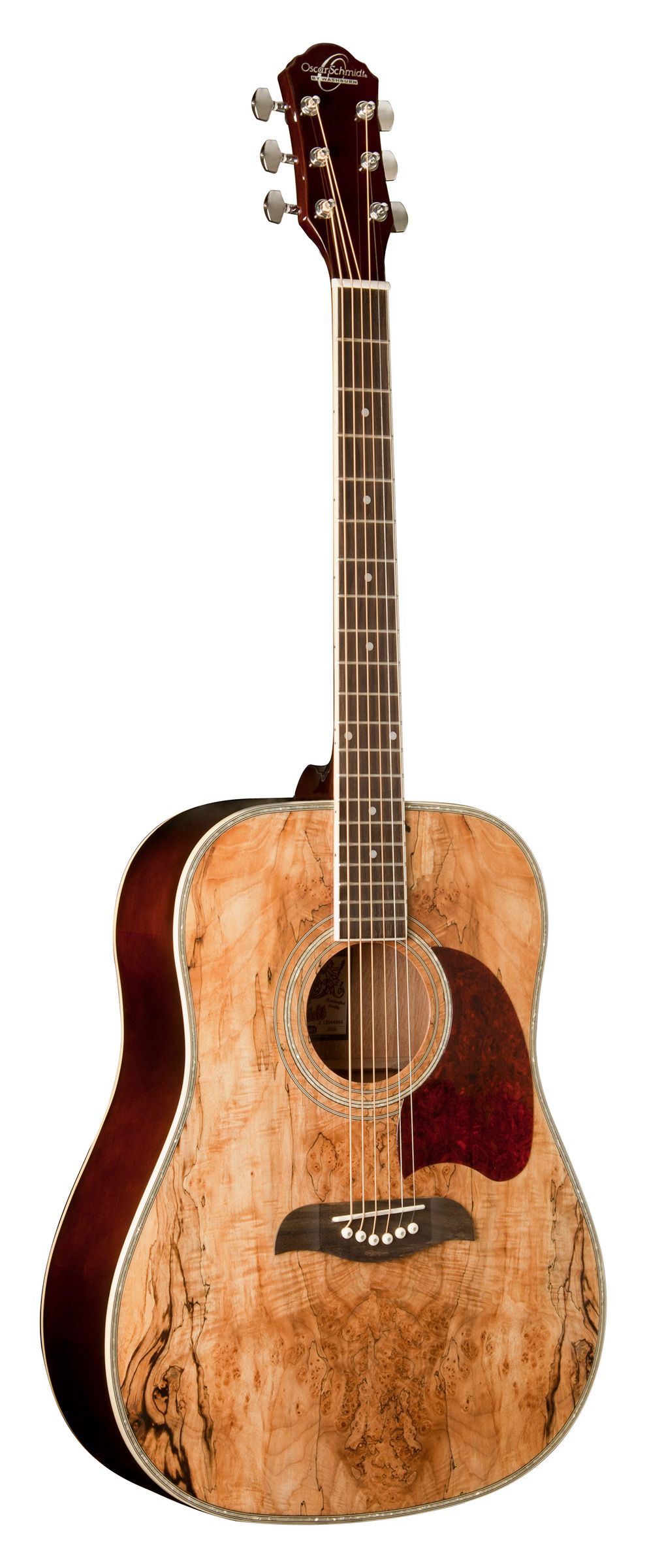 Oscar Schmidt OG2SM-R Dreadnought Acoustic Guitar. Spalted Maple