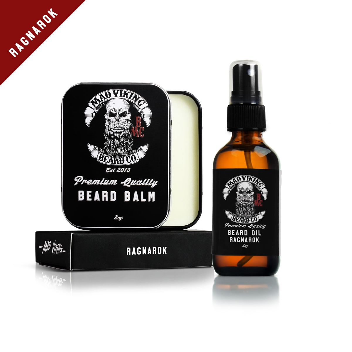 Ragnarok Beard Oil & Balm Combo 2oz Mad Viking Beard Co.