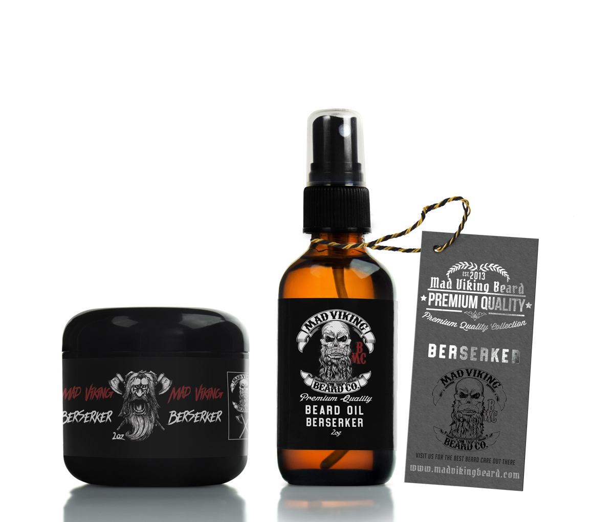 Berserker Beard Oil & Balm Combo Mad Viking Beard Co.