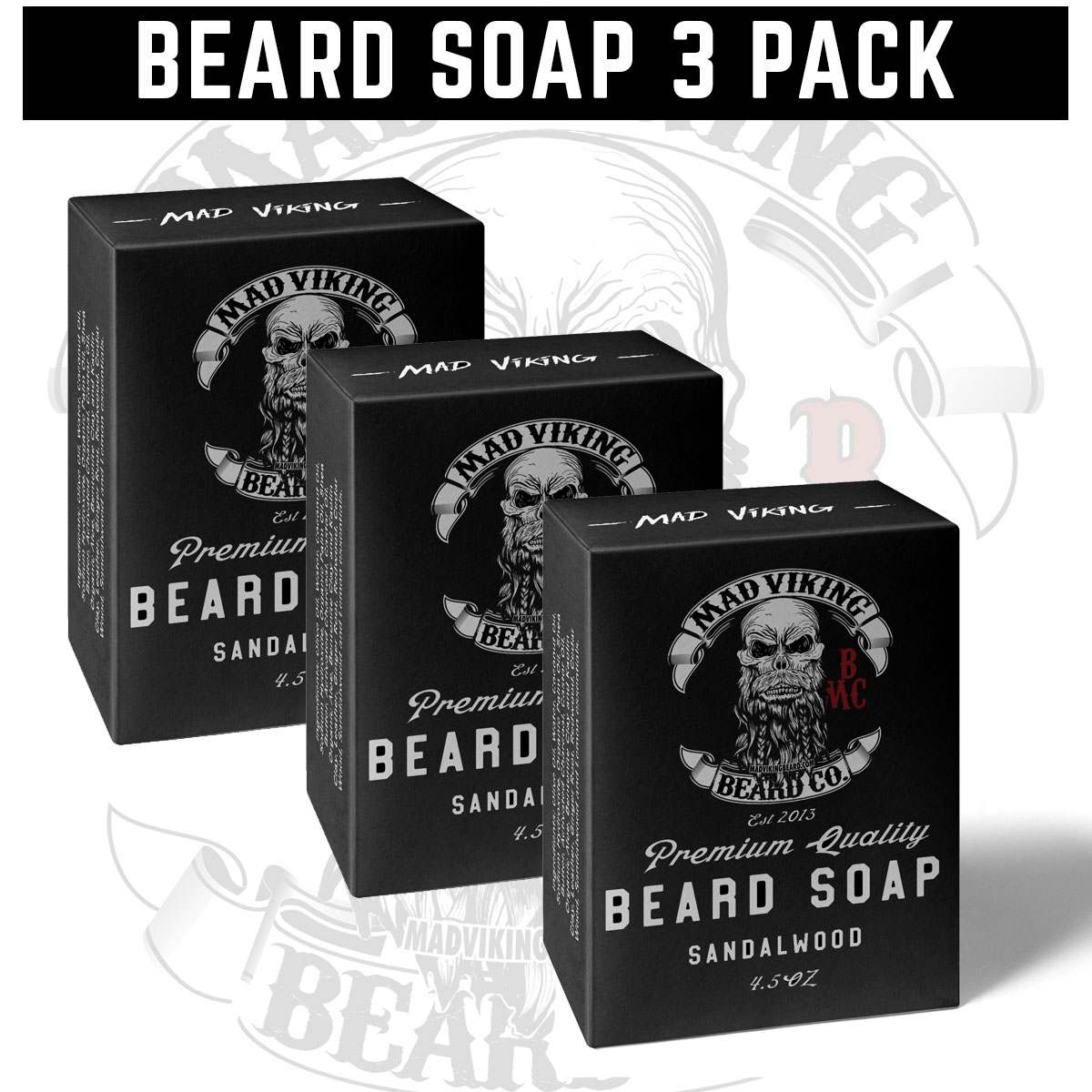 Beard Soap 3 Pack Mad Viking Beard Co.