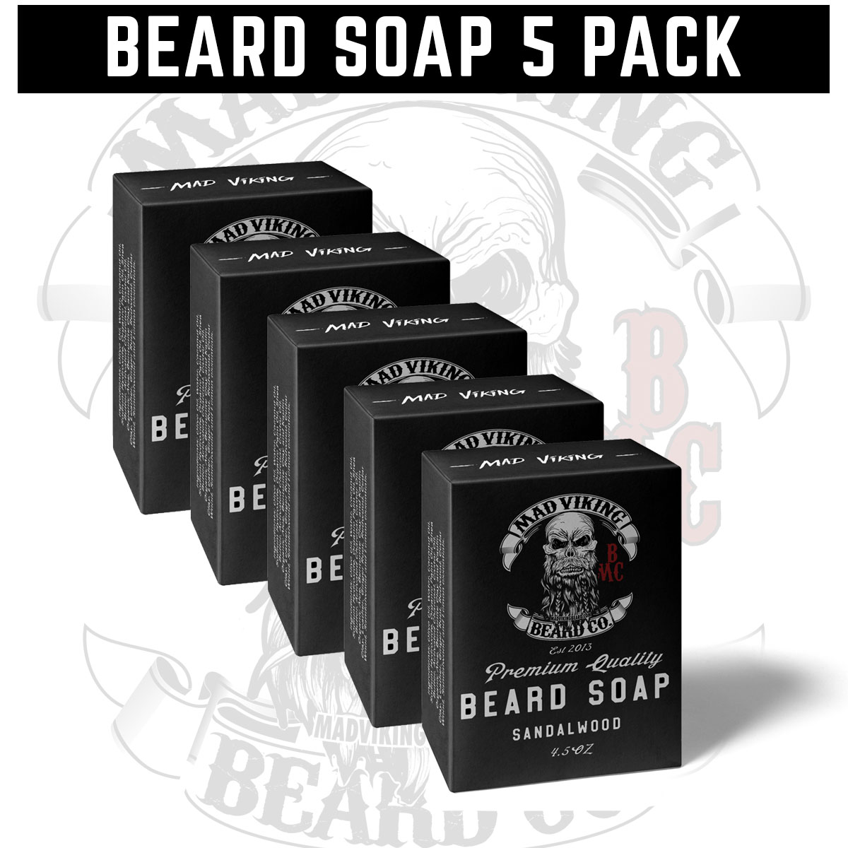 Beard Soap 5 Pack Mad Viking Beard Co.