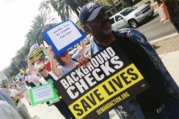 Supporters in Las Vegas join together for the National Day to Demand Action.