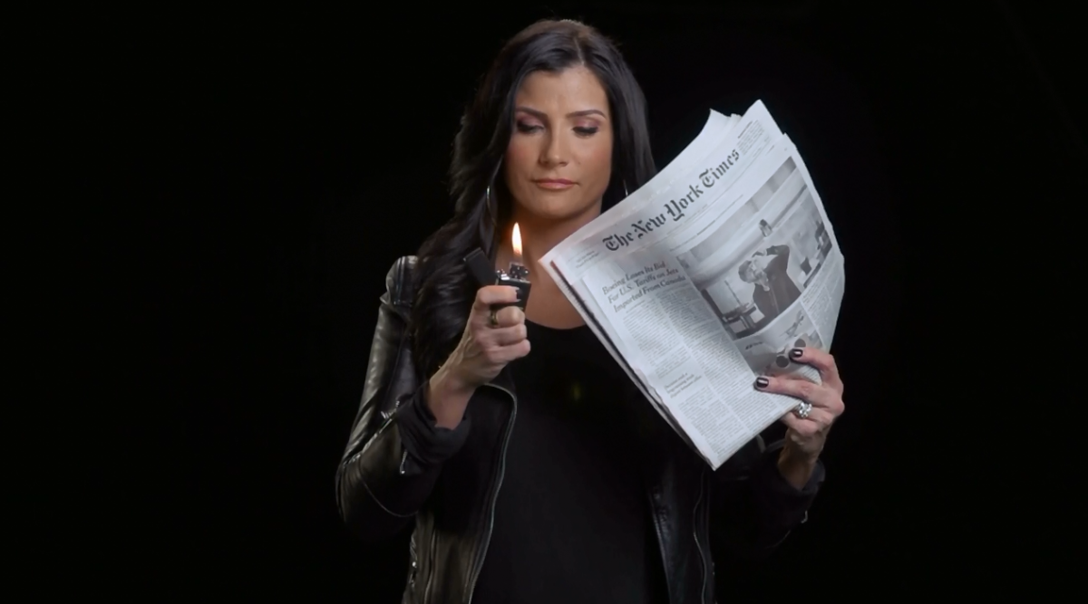 NRA spokesperson Dana Loesch threatens to burn copy of The New York