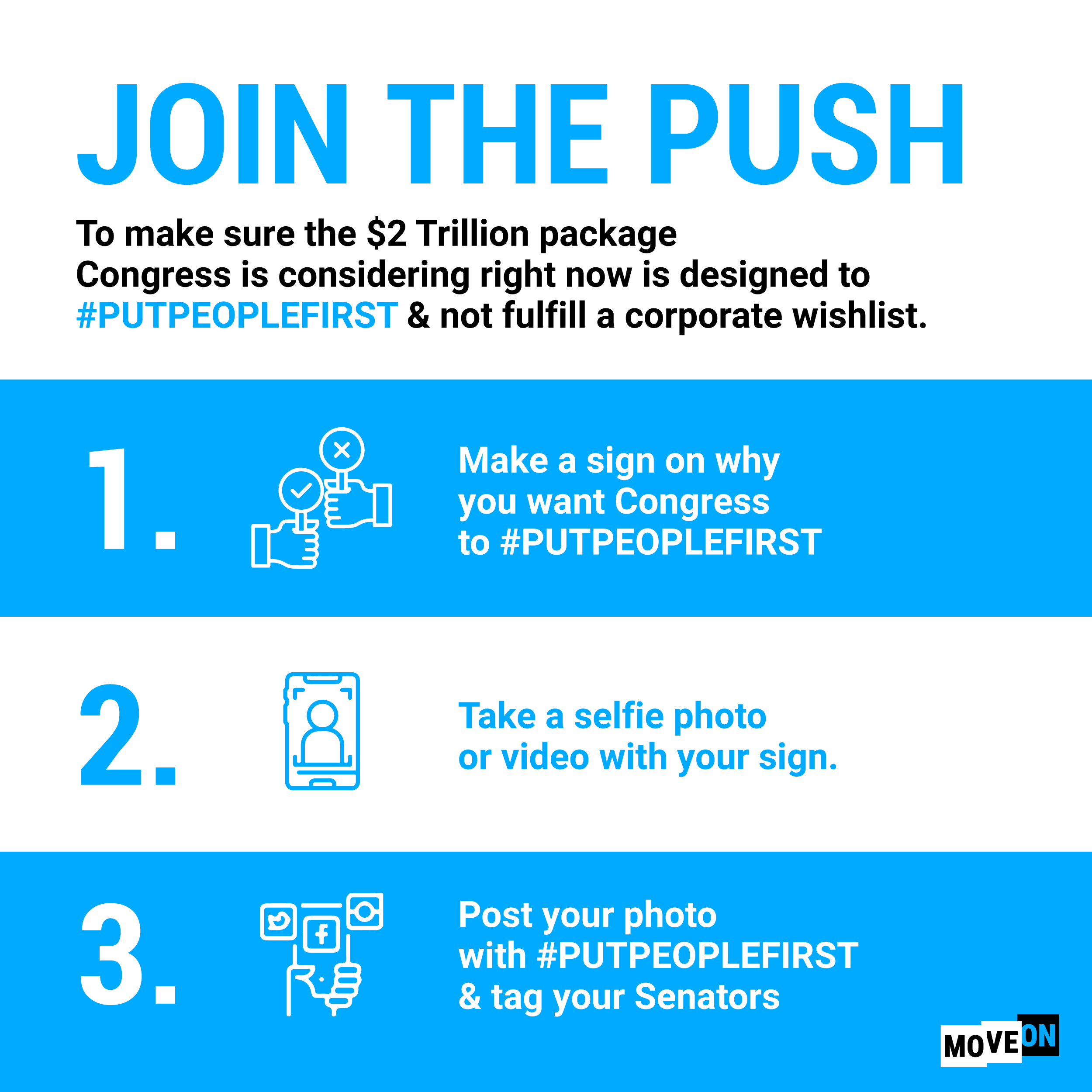 #PutPeopleFirst Signs | MoveOn.org