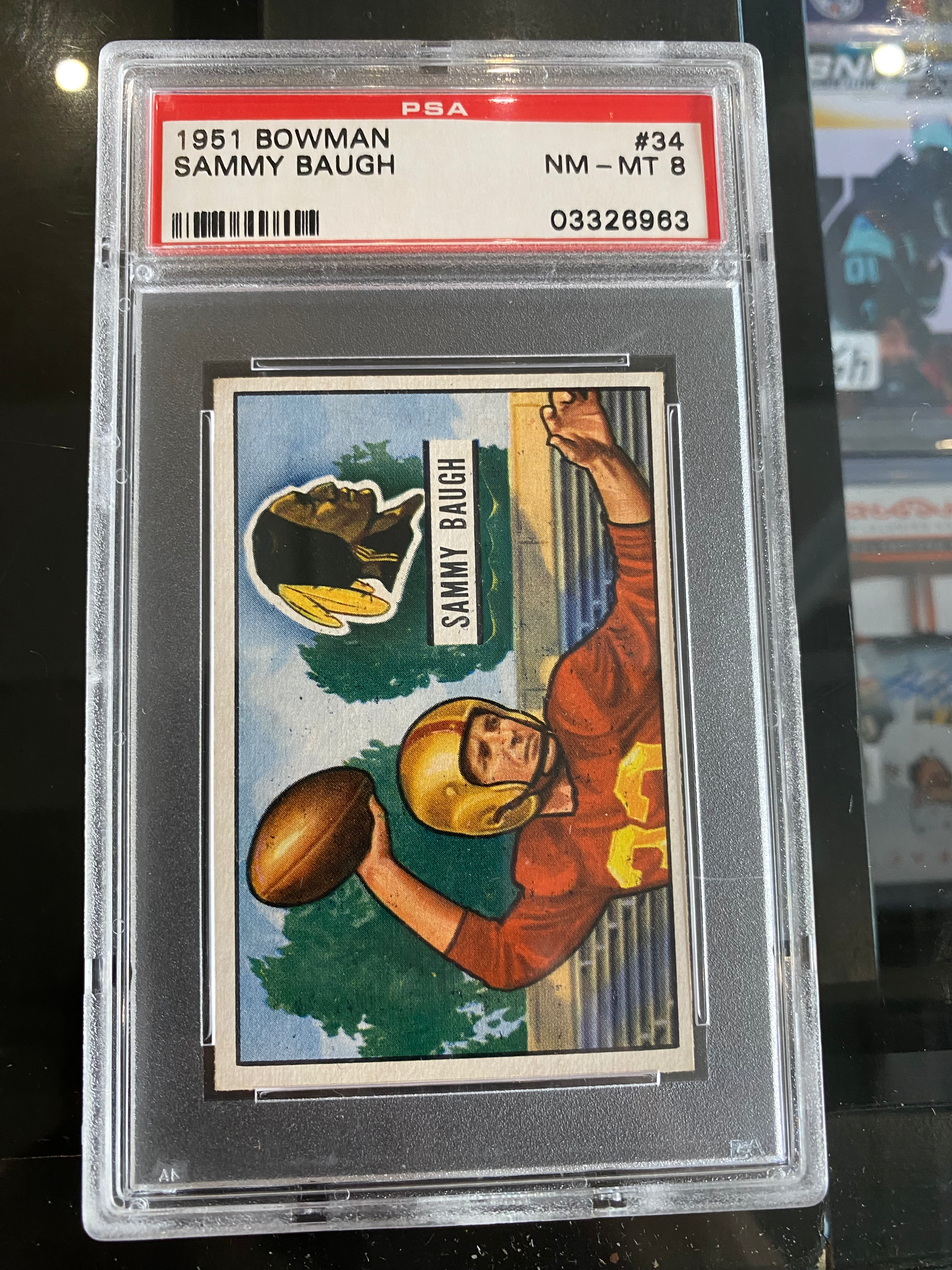 1951 Bowman #34 Sammy Baugh PSA 8 NM-MT