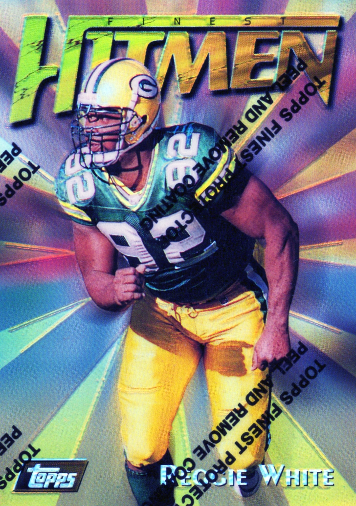 1997 TOPPS FINEST REFRACTOR # 155 REGGIE WHITE HOF