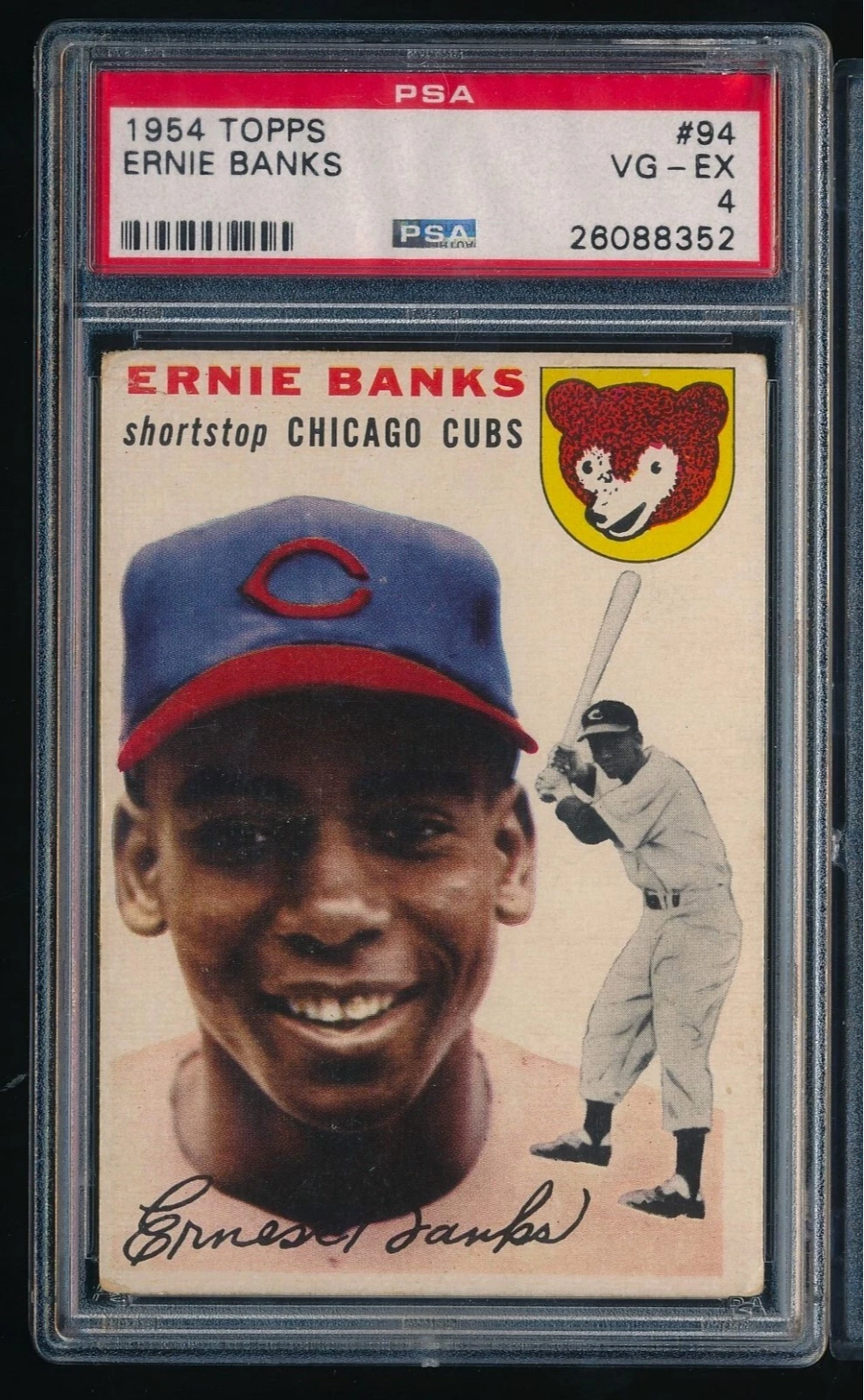 1954 Topps #94, Ernie Banks PSA 4 VGEX