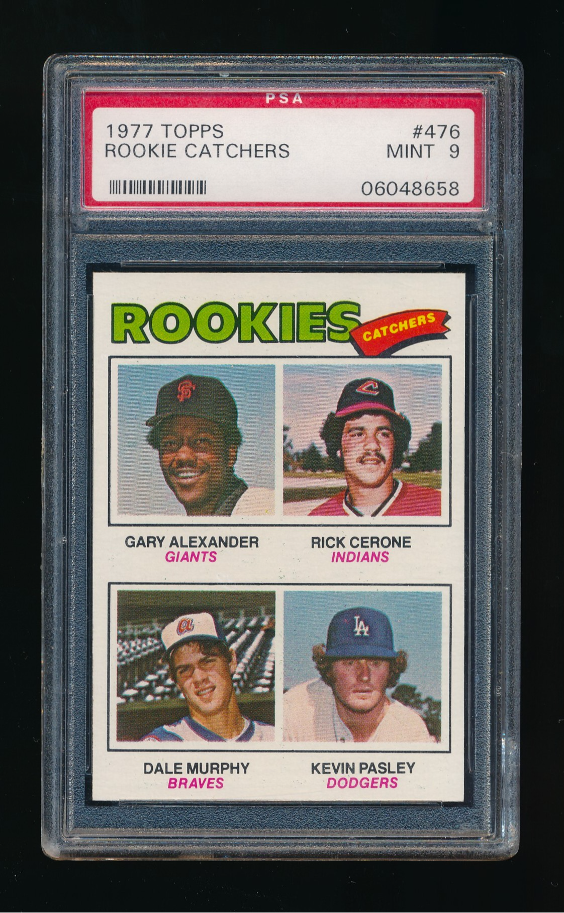 1977 Topps #476, Dale Murphy RC, PSA 9 MINT
