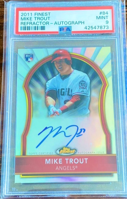 Mike Trout 2011 Topps Finest Auto Refractor Rookie RC 