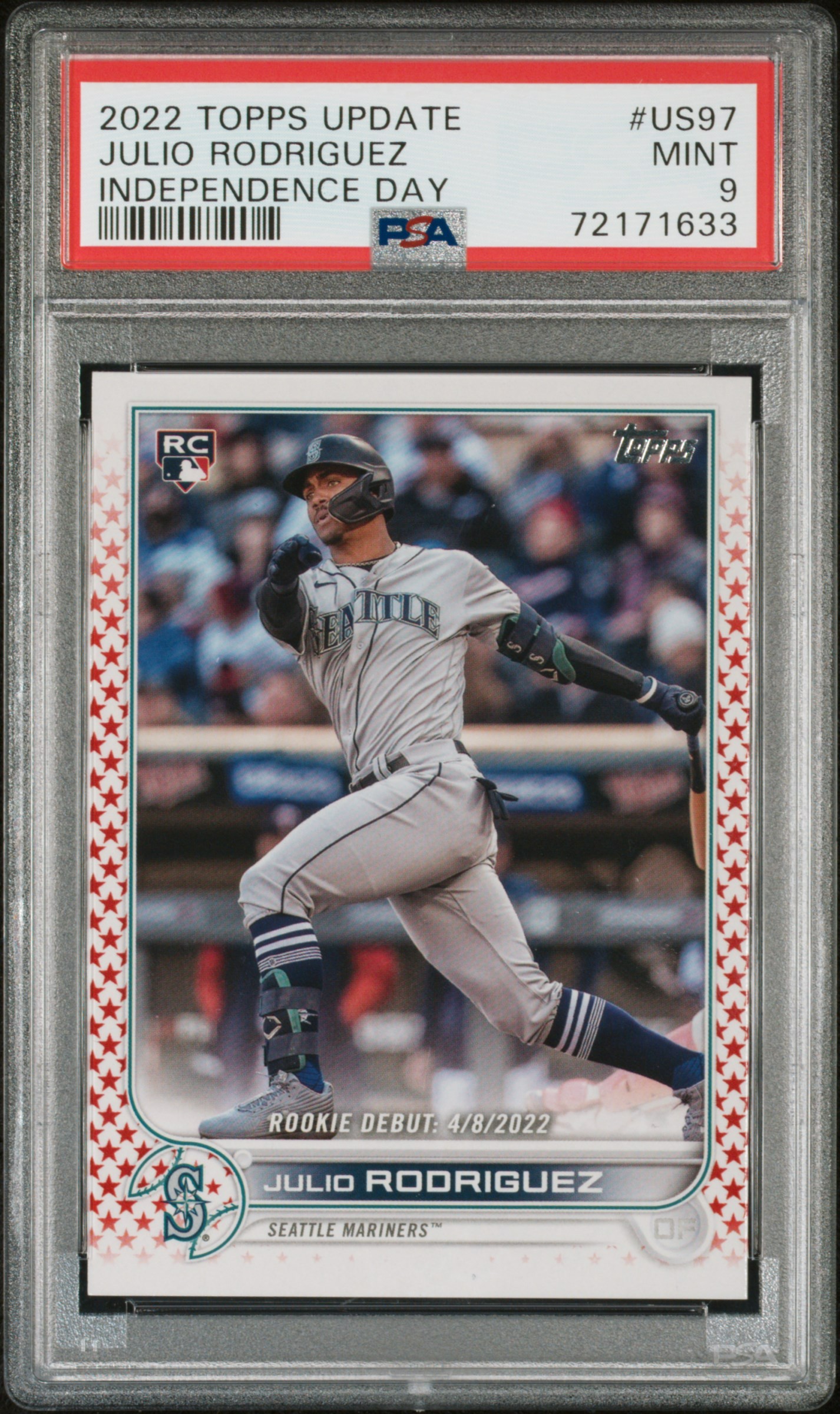 2022 Topps Update Julio Rodriguez /76 PSA 9 MySlabs