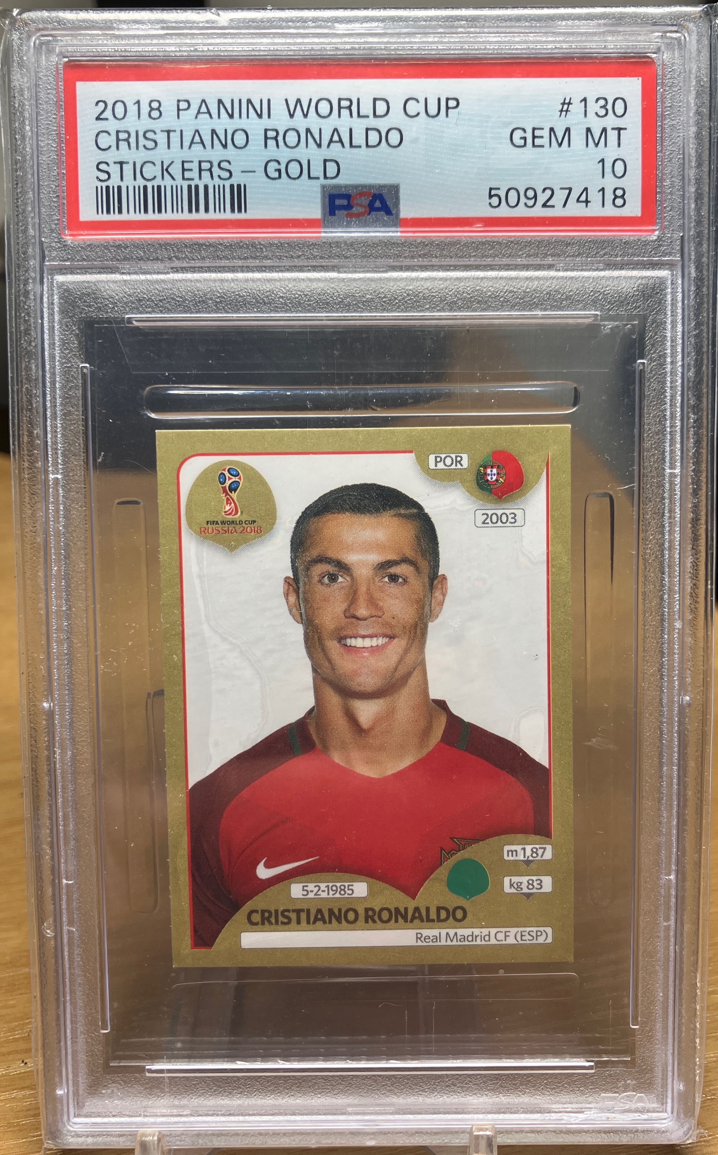 Amazon.com: Cristiano Ronaldo 2018 Panini Donruss Soccer