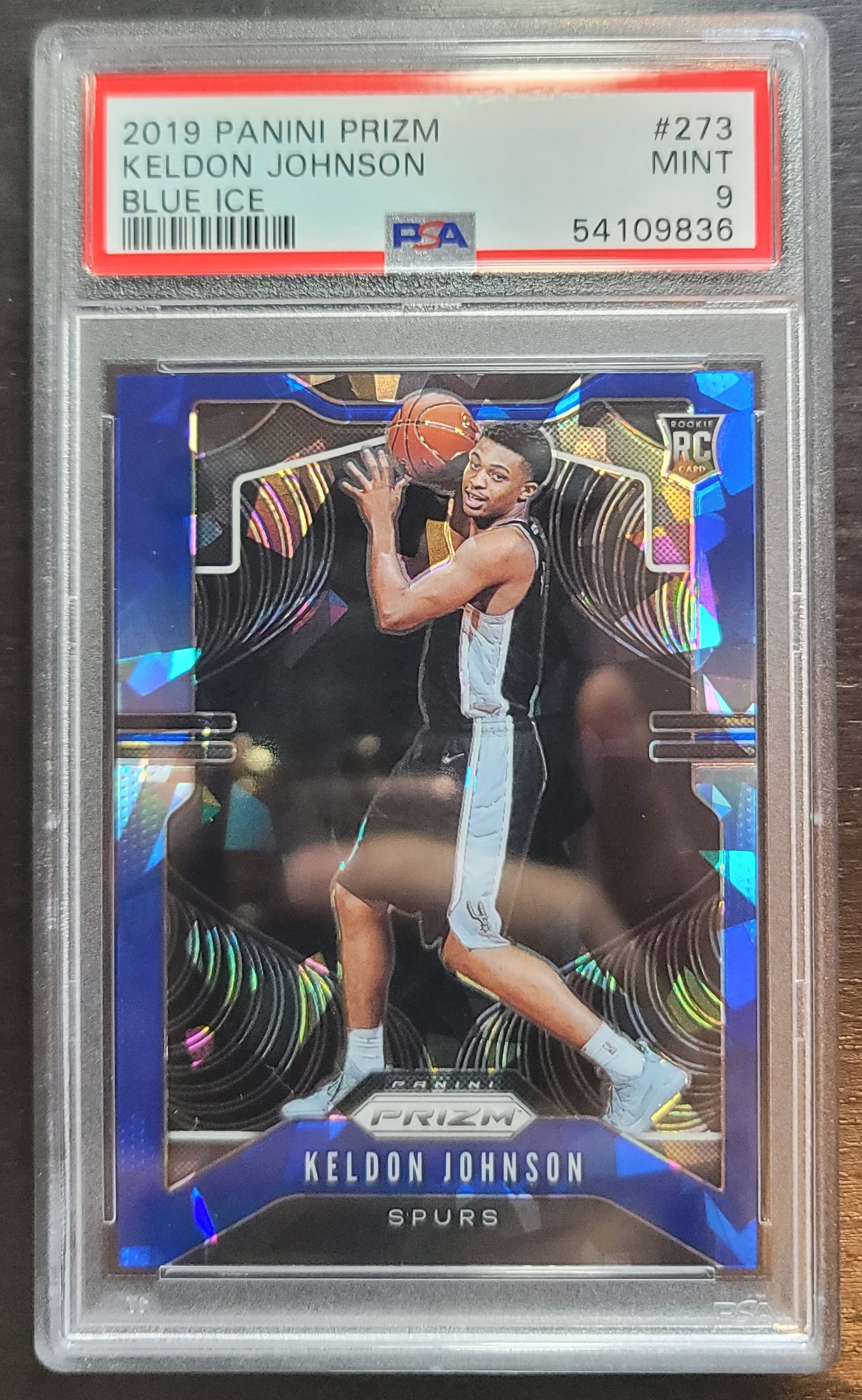 Keldon Johnson 2019 panini prizm blue ice /99