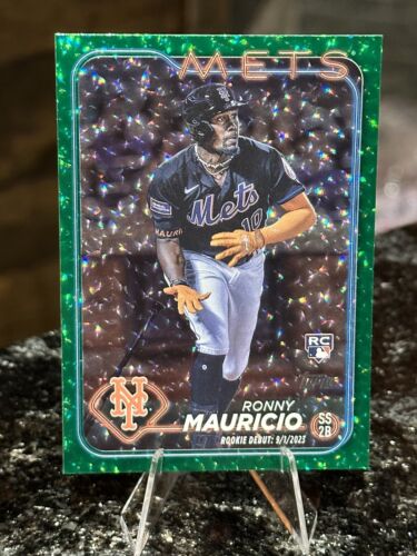 2024 Topps Update US157 RONNY MAURICIO RC #/499 Green Crackle Foil Mets Rookie
