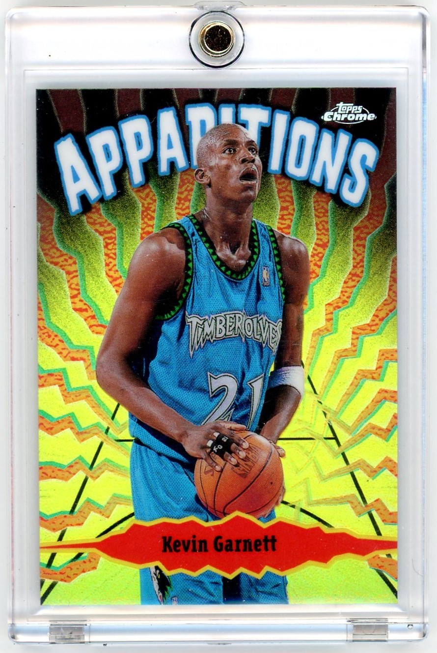 1998 KEVIN GARNETT TOPPS CHROME APPARITIONS REFRACTOR A12 /100