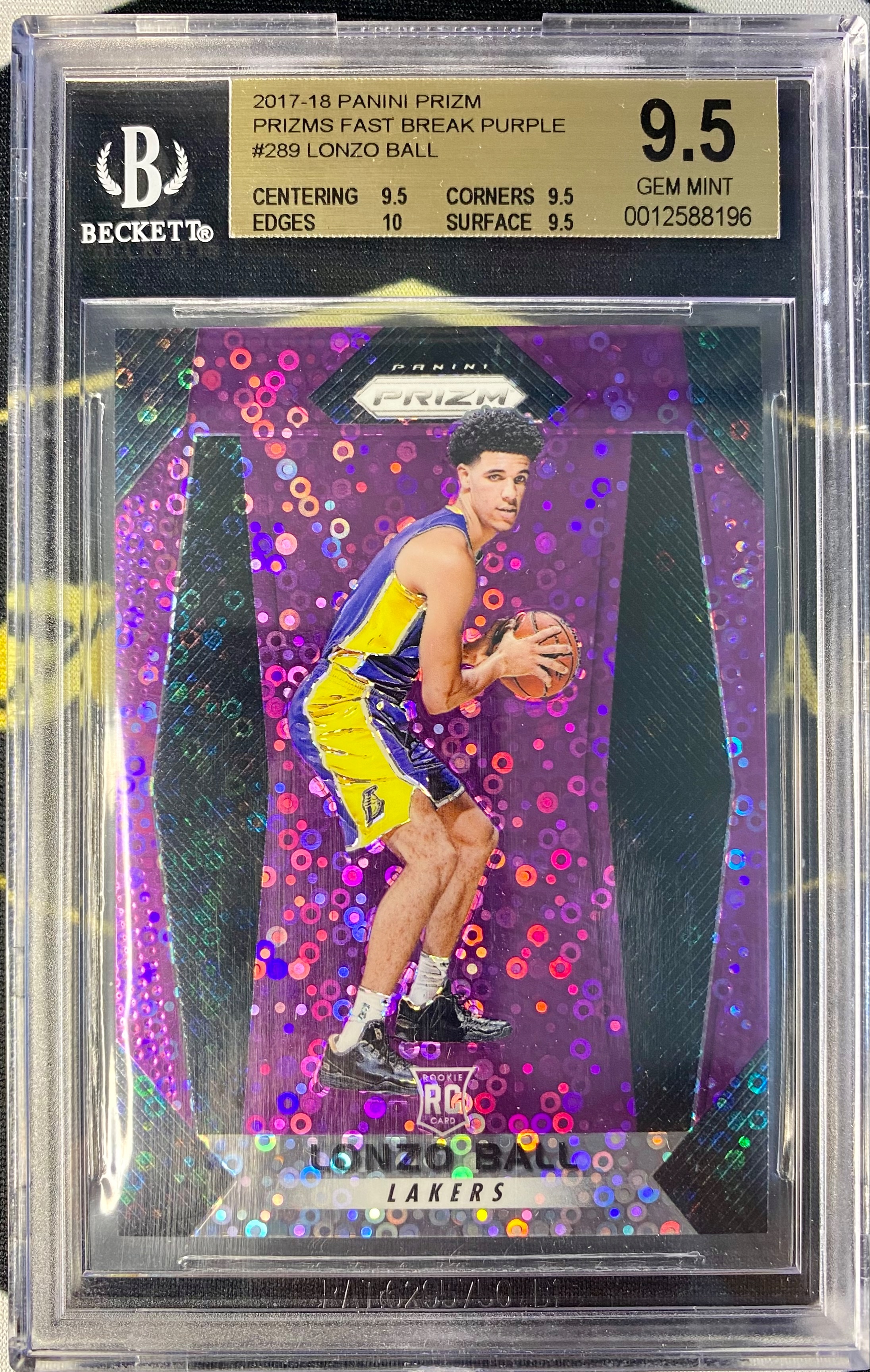 Prizm fast break purple Lonzo Ball RC/75