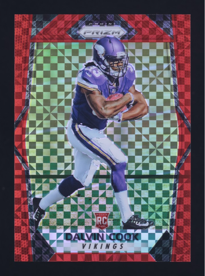 2017 Panini Prizm #231 Dalvin Cook RED POWER PRIZM ROOKIE /49 - Vikings MBA