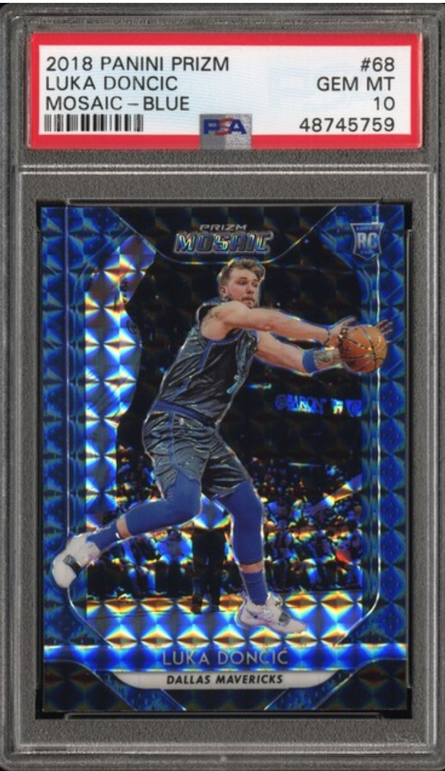 Luka doncic 2018 mosaic blue psa 10 | MySlabs
