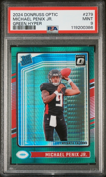 2024 Donruss Optic #279 Michael Penix Jr. Rated Rookie PSA 9