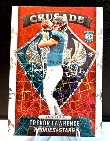 2021 Panini Rookies & Stars  Trevor Lawrence RC  RED LAZER PRIZM  Crusade  Jaguars 