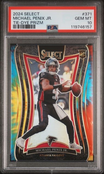 2024 Select Michael Penix Jr. Tie-Dye Prizm #371 PSA 10