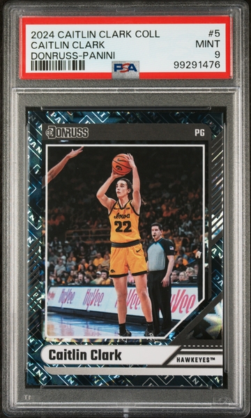Caitlin Clark 2024 Panini Donruss #5 Basketball Card PSA 9 Mint