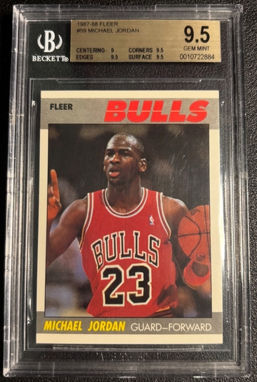 1987/88 Fleer Michael Jordan #59 Second Year BGS 9.5 Bulls