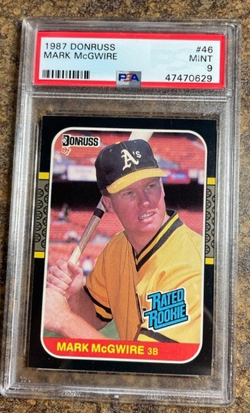 Mark McGwire 1987 Donruss Rated Rookie PSA9