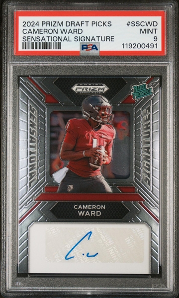 2024 Prizm #SS-CWD Cameron Ward Sensational Signatures PSA 9